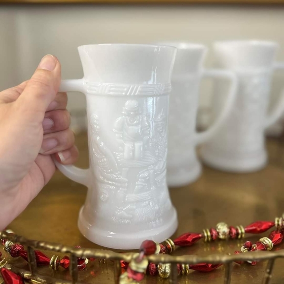 1950s federal Milk Glass Steins - Picture 3 of 3